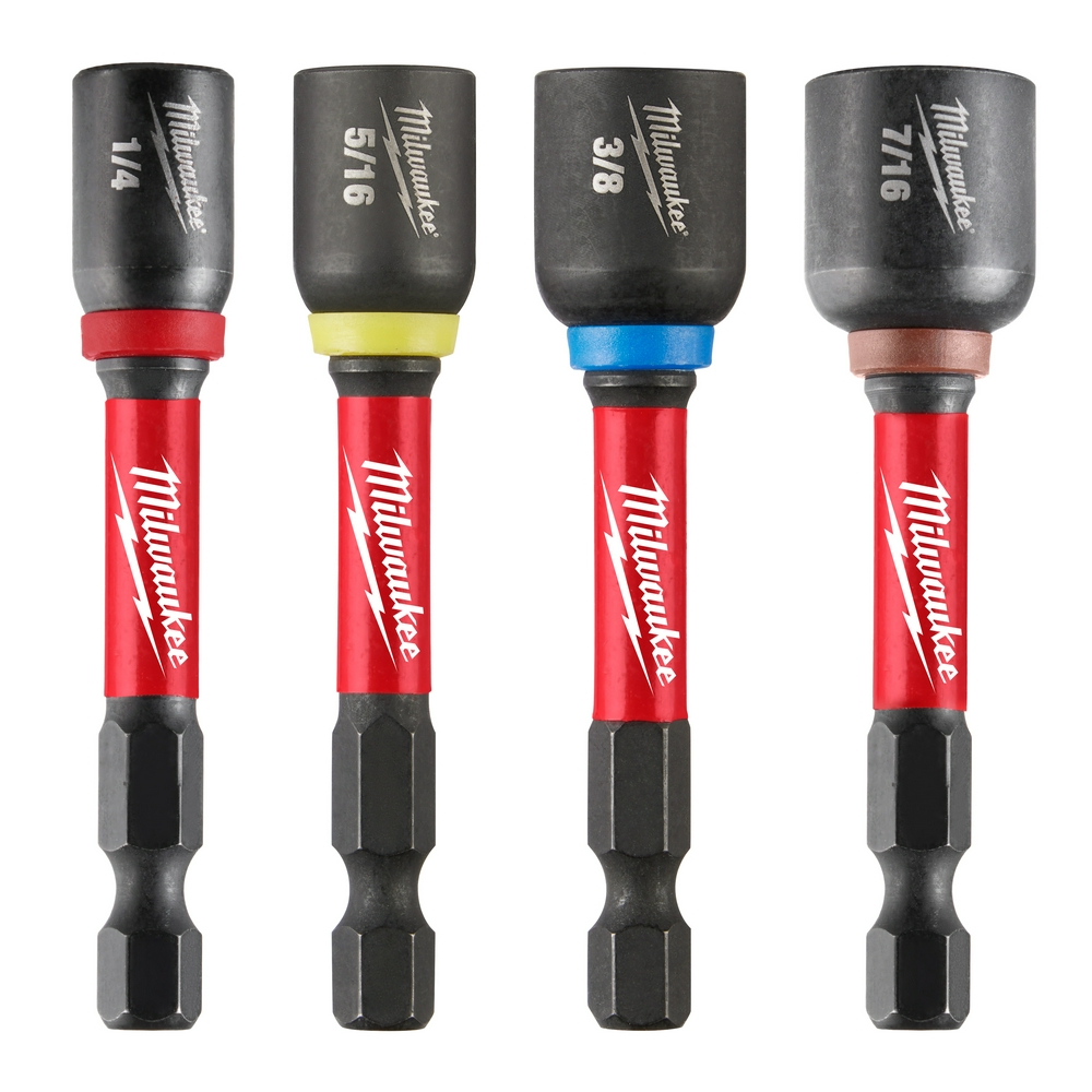 Milwaukee® 49-66-4566 SHOCKWAVE Impact Duty Magnetic Nut Driver, Alloy Steel, 1-7/8, 2-9/16, 6 in Hex