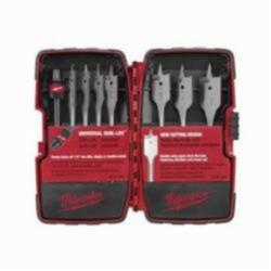 Milwaukee® QUIK-LOK™ 49-22-0175 Universal Flat Boring Bit Set, 8 Pieces, For Use With QUIK-LOK™ Universal Extension Bit, High Carbon Steel