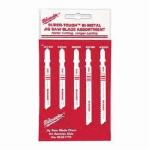 Milwaukee® SAWZALL® 49-22-1178 General Purpose Jig Saw Blade Set, 5 Pieces, T-Shank, For Use With 6266-6, 6276-6, 6267-20 and 6267-21 Jig Saw, Bi-Metal/HSS
