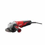 Milwaukee® 6117-30 Double Insulated Small Angle Grinder, 5 in Dia Wheel, 5/8-11 Arbor/Shank, 120 VAC, Black/Red