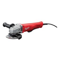 Milwaukee® 6142-31 No-Lock Corded Small Angle Grinder, 4-1/2 in Dia Wheel, 5/8-11 Arbor/Shank, 120 VAC, Black/Gray/Red