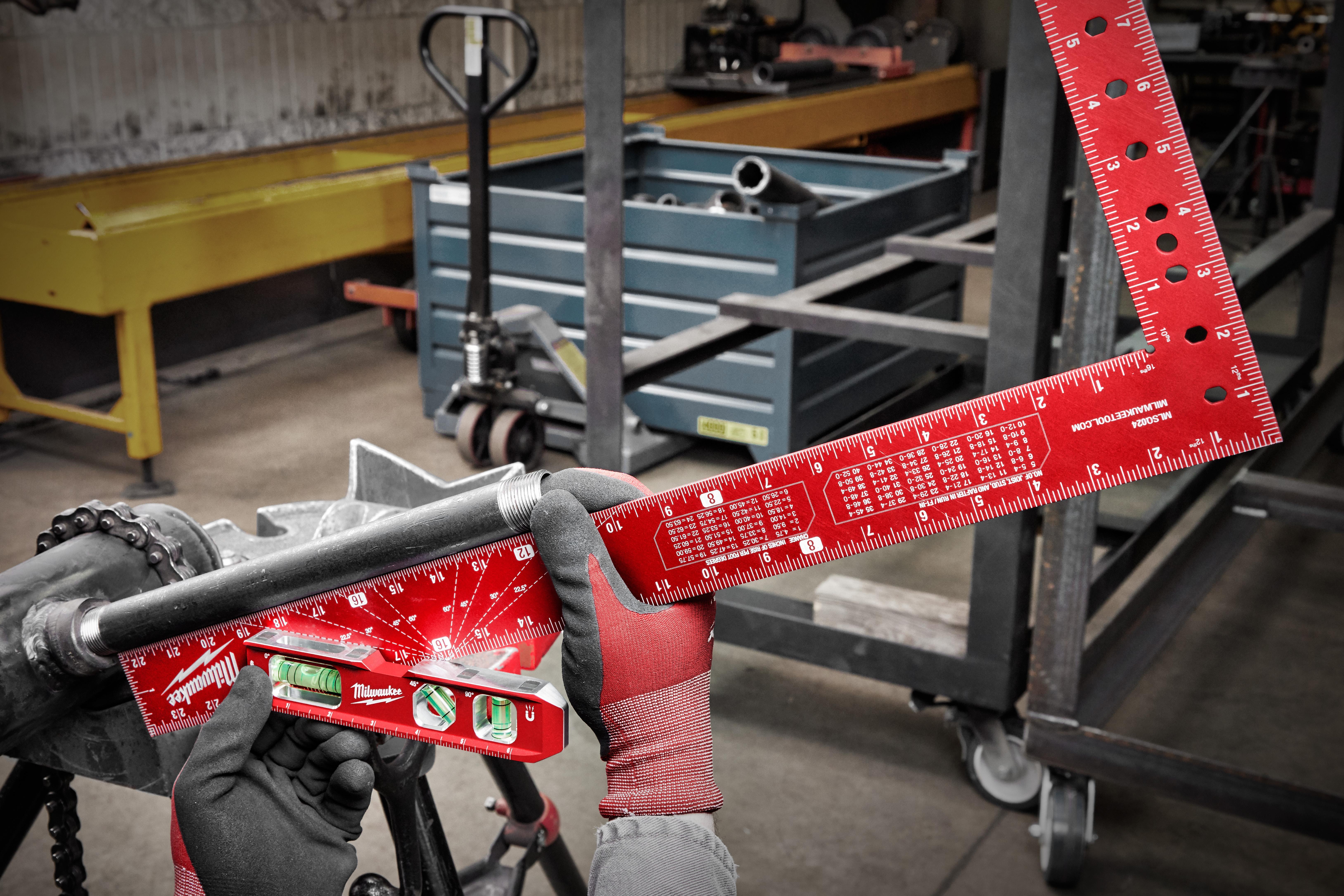 Milwaukee® MLSQ024 Framing Square, 16 x 24 in, 1/8 in, 1/10 in, 1/12 in, 1/16 in Graduation, Anodized Aluminum