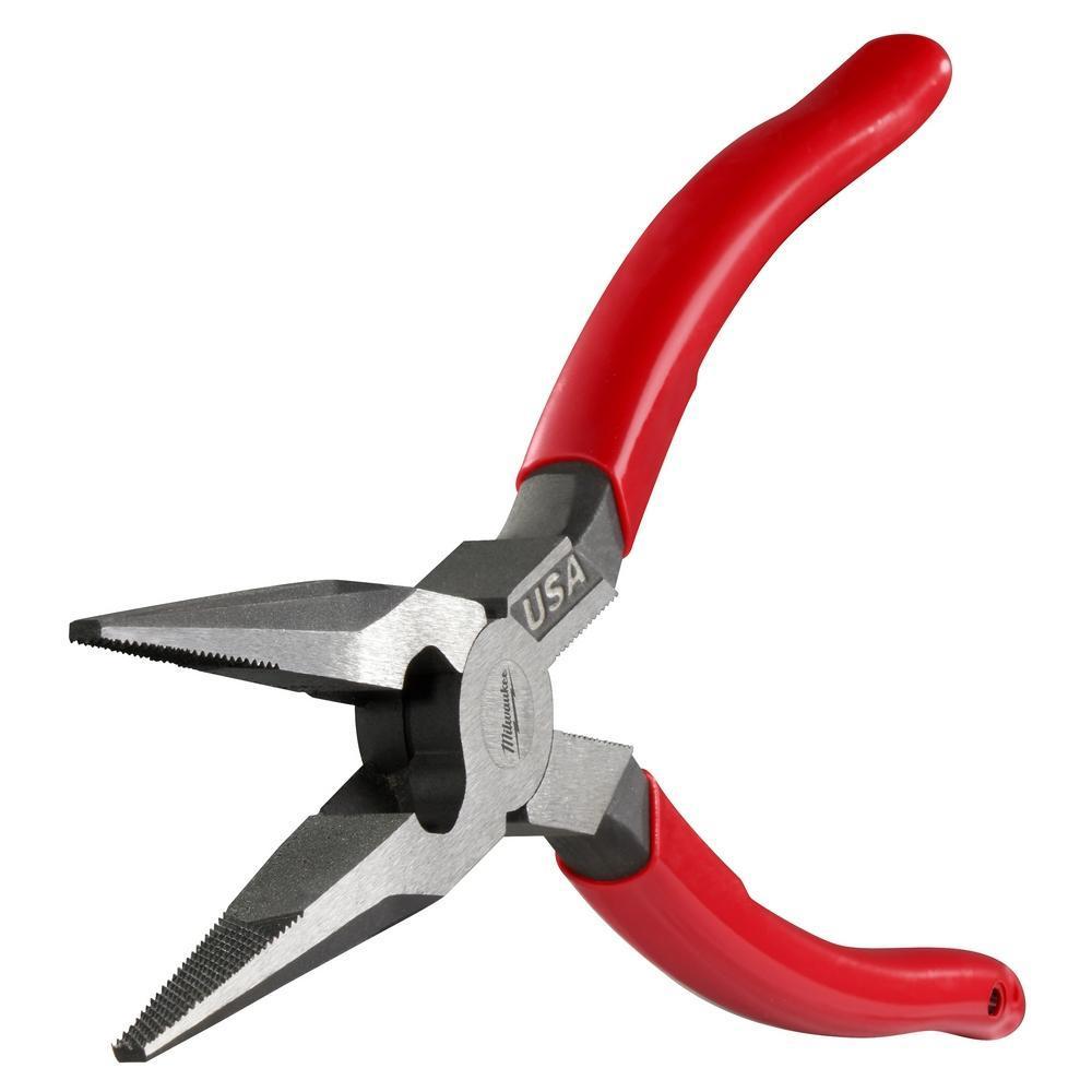 Milwaukee® MT505 Needle Nose Plier, Straight Jaw, 2-1/2 in L Jaw x 29/64 in W Jaw, 2.11 in OAL, 7/64 in W Tip