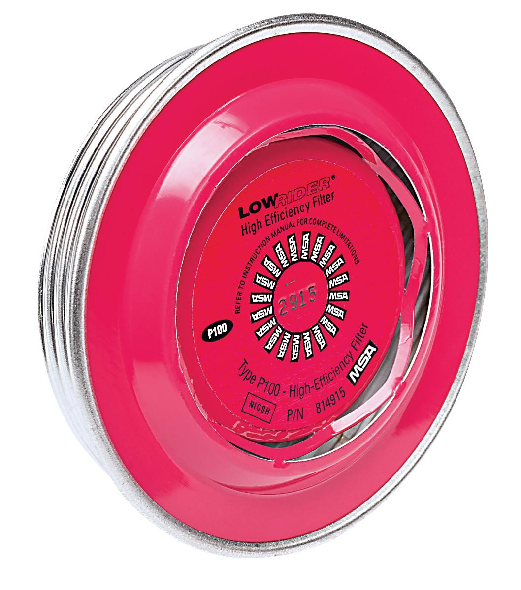 MSA Comfo® 815177 Respirator Particle Filter, For Use With Twin-Cartridge Respirators, P100 Filter Class, 0.999 Filter Efficiency, Threaded Connection, Resists: Dust, Fumes and Mist