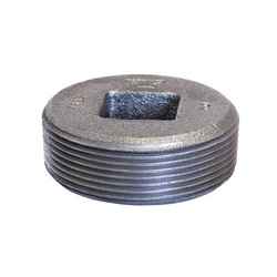 Anvil® 0318905007 FIG 390CI Square Head Countersunk Plug, 2-1/2 in Nominal, MNPT End Style, 125 lb, Cast Iron, Black Oxide, Domestic