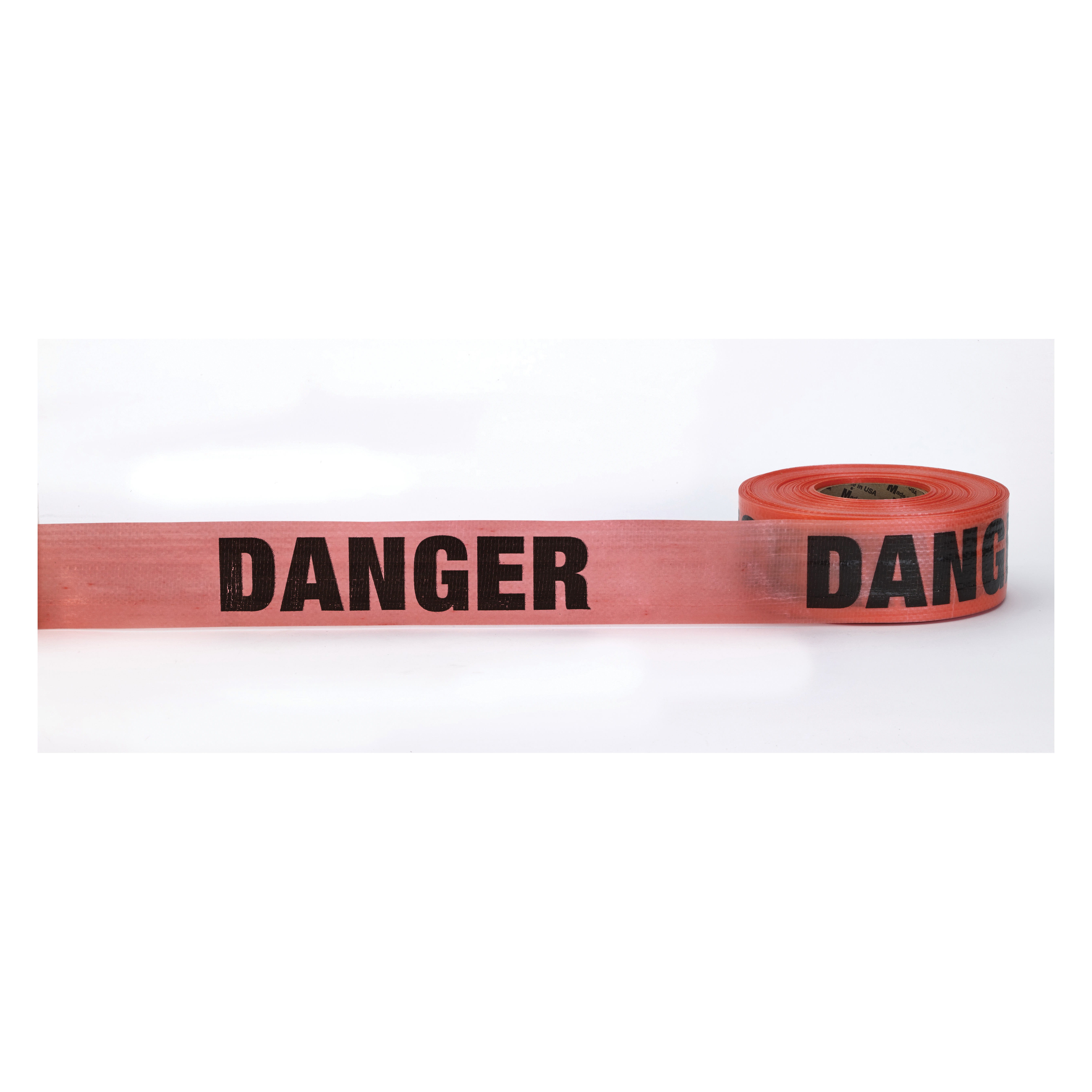 Mutual 17776-79-3000 Printed Reinforced Barricade Tape, Red, 3 in W x 500 ft L, DANGER, Polyethylene/Woven Polyester Fibers