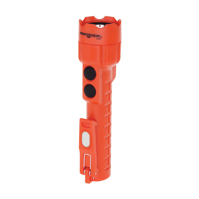 Nightstick® Dual-Light™ NSP-2422R Waterproof Flashlight With Dual Magnets, LED Bulb, Polymer Housing, 130 Lumens Flashlight/110 Lumens Floodlight/235 Lumens Dual-Light™