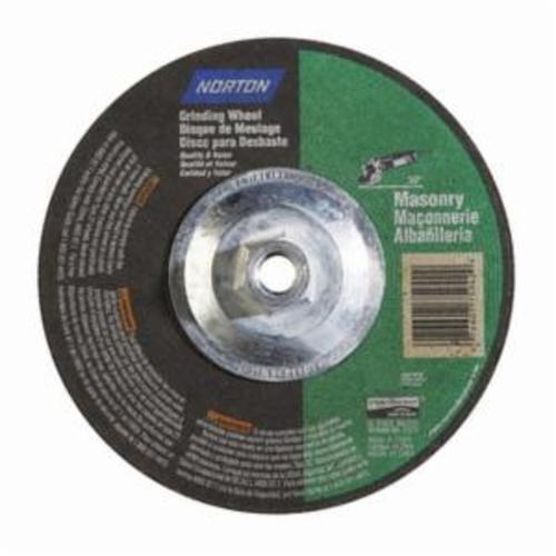 Norton® Gemini® 07660775942 DC714HMa All Purpose Depressed Center Wheel With Quick-Change Hub, 7 in Dia x 1/4 in THK, 24 Grit, Silicon Carbide Abrasive