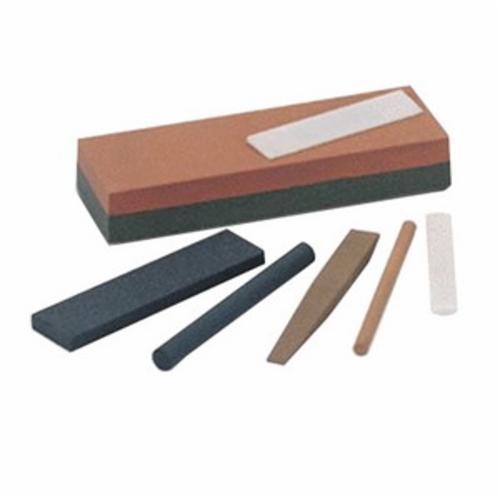 Norton® India® 61463685570 Single Grit Abrasive Benchstone, 4 in L x 1 in W x 1/4 in H, 1 in Dia, 320 Grit