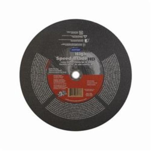 Norton® Gemini® Ductile 66252835388 HSDHD14UA Type 01 Heavy Duty High Speed Reinforced Straight Cut-Off Wheel, 14 in Dia x 1/8 in THK, 1 in Center Hole, 24 Grit, Aluminum Oxide/Silicon Carbide Abrasive