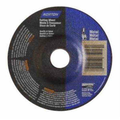 Norton® 66252843616 DC518M All Purpose Cut-Off Wheel With Quick-Change Hub, 5 in Dia x 1/8 in THK, 7/8 in Center Hole, 24 Grit, Aluminum Oxide Abrasive