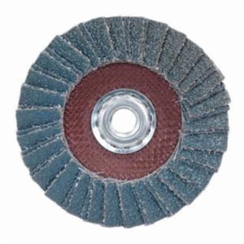 Norton® PowerFlex® 66254419996 R828 Arbor Thread Standard Density Coated Abrasive Flap Disc, 4-1/2 in Dia, P60 Grit, Coarse Grade, Zirconia Alumina Abrasive, Type 29 Conical Disc