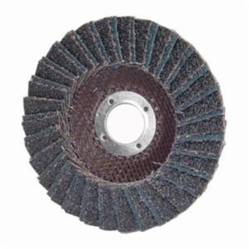 Norton® PowerFlex® 66254437004 R828 Center Mount Standard Density Coated Abrasive Flap Disc, 4-1/2 in Dia, 7/8 in Center Hole, P40 Grit, Extra Coarse Grade, Zirconia Alumina Abrasive, Type 27 Flat Disc