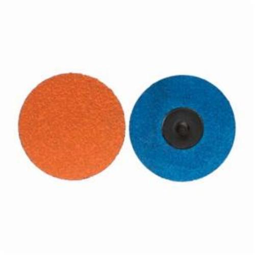 Norton® Blaze® 66261058704 F980 Heavy Duty Quick-Change Coated Abrasive Disc, 2 in Dia, 1/4 in Center Hole, 36 Grit, Extra Coarse Grade, Premium Ceramic Alumina Abrasive, Type TR (Type III) Attachment