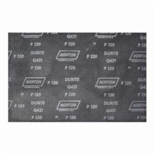 Norton® Durite® 66261100945 Q421 Coated Sanding Sheet, 11 in L x 9 in W, P150 Grit, Fine Grade, Silicon Carbide Abrasive, Screen-Bak™ Backing