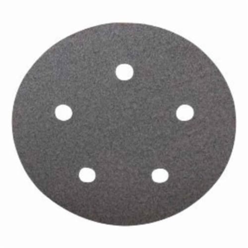 Norton® No-Fil® Adalox® 66261131583 A275 Hook and Loop Disc, 5 in Dia, P80 Grit, Medium Grade, Aluminum Oxide Abrasive, Latex Paper Backing