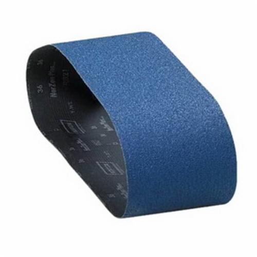 Norton® BlueFire® 78072727698 R821P Narrow Coated Abrasive Belt, 6 in W x 48 in L, 36 Grit, Extra Coarse Grade, Zirconia Alumina Abrasive, Cotton Backing