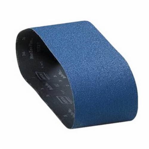 Norton® BlueFire® 78072728827 R823P Narrow Coated Abrasive Belt, 4 in W x 36 in L, 60 Grit, Coarse Grade, Zirconia Alumina Abrasive, Polyester Backing
