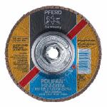 PFERD Polifan® 69300753 Universal Line PSF Z-EXTRA Threaded Coated Abrasive Flap Disc, 7 in Dia, 40 Grit, Zirconia Alumina Abrasive, Type 27 Flat Disc