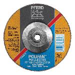 PFERD Polifan® 69300753 Universal Line PSF Z-EXTRA Threaded Coated Abrasive Flap Disc, 7 in Dia, 40 Grit, Zirconia Alumina Abrasive, Type 27 Flat Disc