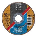 PFERD Polifan® 69300717 Universal Line PSF Z-EXTRA Unthreaded Coated Abrasive Flap Disc, 4-1/2 in Dia, 7/8 in Center Hole, 40 Grit, Zirconia Alumina Abrasive, Type 29 Conical Disc