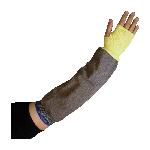 PIP® Kut Gard® 10-K4626 10-K46 Lightweight Cut-Resistant Sleeves With Blue/Gold Elastic End and Thumb Hole, Universal/7-1/2 in, 26 in L x 2 ply THK, 40% Kevlar®/60% FR Viscose, Brown/Yellow