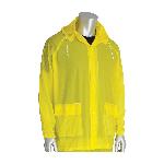 PIP® FALCON™ 201-100L 3-Piece Waterproof Rainsuit, L, Yellow, PVC, 48 in Waist, 30 in L Inseam, Detachable Hood