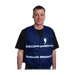 PIP® 300-1504/M-XL Incident Command Vest, M/XL, Royal Blue, Polyester, 42.1 in Chest, Hook and Loop Closure