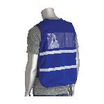 PIP® 300-1504/M-XL Incident Command Vest, M/XL, Royal Blue, Polyester, 42.1 in Chest, Hook and Loop Closure