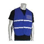 PIP® 300-1504/M-XL Incident Command Vest, M/XL, Royal Blue, Polyester, 42.1 in Chest, Hook and Loop Closure