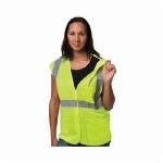 PIP® 302-5PMVLY-XL Safety Vest, XL, Hi-Viz Lime Yellow, Polyester, Hook and Loop Closure, 3 Pockets, ANSI Class: Class 2, Specifications Met: ANSI 107 Type R