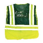 PIP® SafetyGear 302-PSV-GRN-2X/5X Public Safety Vest, 2XL/5XL, Green/Hi-Viz Lime Yellow, Polyester, Front Zipper Closure, 2 Pockets, ANSI Class: Class 2, ANSI/ISEA 207
