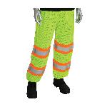 PIP® 319-MTPLY-2X/3X 319-MTP 2-Tone Ripstop Reinforced Traffic Pant, 60 in Waist, Hi-Viz Lime Yellow, Polyester Mesh