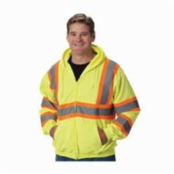 PIP® 323-HSSPLY Two-Tone Sweatshirt, Hi-Viz Lime Yellow, Polyester Fleece