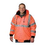 PIP® 333-1762-OR/2X Bomber Jacket With Zip-Out Fleece Liner, Hi-Viz Lime Orange, Polyester, 63 in Chest, Resists: Water, Specifications Met: ANSI 107 Class 3 Type R