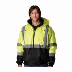 PIP® 333-1766-LY Bomber Jacket With Zip-Out Fleece Liner, Hi-Viz Lime Yellow, Polyester, Resists: Water, Specifications Met: ANSI 107 Class 3 Type R