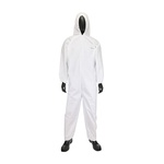PIP® West Chester® Posi-Wear® BA™ 3606/6XL Latex-Free Disposable Coverall With Attached Hood, 6XL, White, Film Laminate/Polypropylene