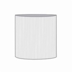 PIP® 365-1505-BK Hard Hat Tube Liner, For Use With Hard Hats, Universal, 6-1/4 in H x 7-1/4 in W, Rib/Acrylic, Black