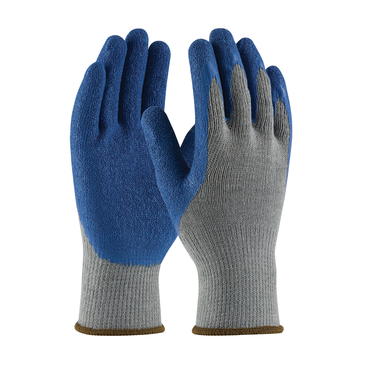 G-Tek® 39-C1305/XS 39-C1305 Standard Grade General Purpose Gloves, Coated, XS, Latex Palm, 10 ga Cotton/Polyester, Blue/Gray, Continuous Knit Wrist Cuff, Resists: Abrasion, Cut, Puncture and Tear, Cotton/Polyester Lining