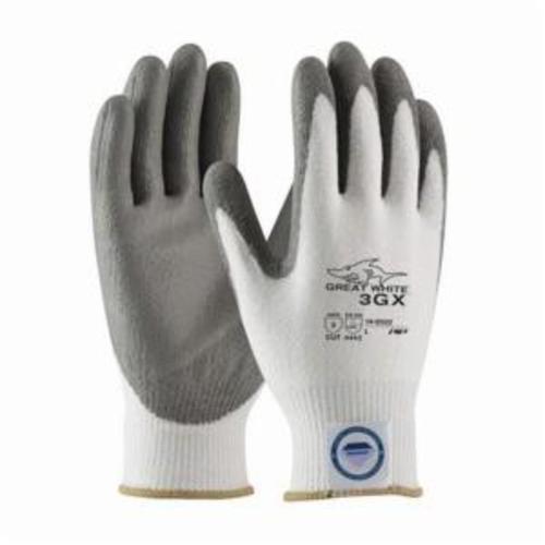 G-Tek® 3GX™ 19-D322 Unisex Cut Resistant Gloves, Polyurethane with Smooth Grip Coating, Dyneema® Diamondycra®, Continuous Knit Wrist Cuff, Resists: Abrasion, Chemical, Cut, Puncture, Tear, UV and Water, ANSI Cut-Resistance Level: A4