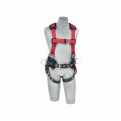 3M Protecta Fall Protection 1191209 Pro™ Construction Style Positioning Harness, M to L, 420 lb Load, Polyester Webbing Strap, Stainless Steel Grommet/Steel Hardware, Red