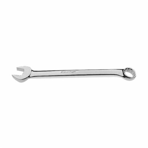 Proto® TorquePlus™ J1230-T500 Anti-Slip Design Combination Wrench, Imperial, 15/16 in, 12 Points, 15 deg Offset, 13-1/4 in OAL, Alloy Steel, Full Polished, ASME B107.100