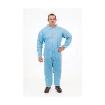 PyroGuard® FR 9012-3XL Disposable Coverall With Standard Collar, Open Ankle, Elastic Wrist and Back, 3XL, Sky Blue, Flame-Resistant Fabric, 48 to 51 in Chest, 31-1/2 in L Inseam