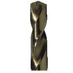 Qualtech DWD29J-CO-SET 2-Flute Heavy Duty Jobber Length Drill Set, 1/16 in Min Drill Bit, 1/2 in Max Drill Bit, 135 deg Drill Point Angle, 29 Pieces, Cobalt, Gold