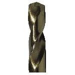 Drill America DWDCO15/32 Economy Heavy Duty Jobber Length Drill Bit, 15/32 in Drill - Fraction, 0.4688 in Drill - Decimal Inch, 135 deg Point, Cobalt, Gold