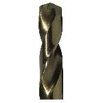 Drill America DWDCO15/64 Economy Heavy Duty Jobber Length Drill Bit, 15/64 in Drill - Fraction, 0.2344 in Drill - Decimal Inch, 135 deg Point, Cobalt, Gold