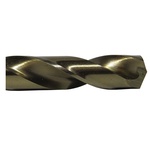 Drill America DWDCO1/2 Economy Heavy Duty Jobber Length Drill Bit, 1/2 in Drill - Fraction, 0.5 in Drill - Decimal Inch, 135 deg Point, Cobalt, Gold