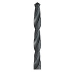 Qualtech DWDN1/2 Economy Jobber Length Drill Bit, 1/2 in Drill - Fraction, 0.5 in Drill - Decimal Inch, 118 deg Point, HSS, Black Oxide