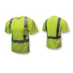 RADWEAR™ ST11-2PGS-3X Safety T-Shirt, Unisex, 3XL, Hi-Viz Green, Wicking Polyester Mesh, 81-9/32 in L