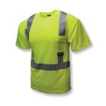 RADWEAR™ ST11-2PGS-L Safety T-Shirt, Unisex, L, Hi-Viz Green, Wicking Polyester Mesh, 73-21/32 in L